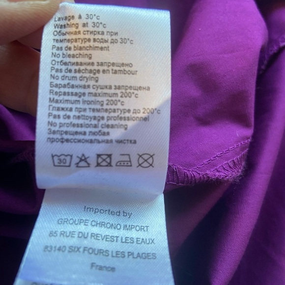 Molly Bracken Katrina Maxi Dress NWT Sz L Purple Flutter Sleeve Smocked Waist - Picture 11 of 13